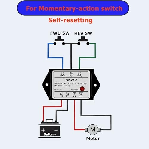DC12V 10A Forward and Reverse Relay Module with LED Indicator,Suitable for