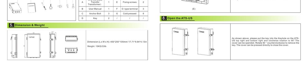 ATS-US Auto Transfer Switch & Split Phase Transformer — 5000VA / 240V / 60Hz