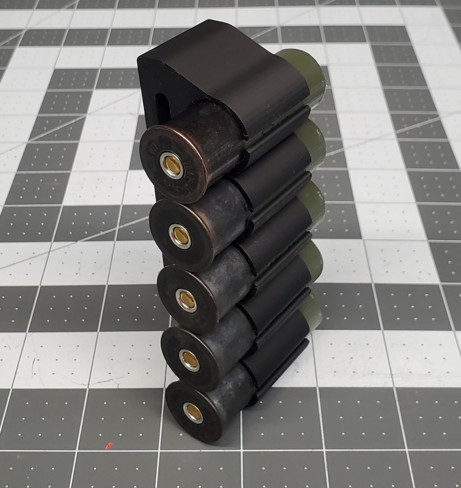 5 Shell Tactical Shotgun 12 Gauge Shell Ammo Holder with Vest / Belt Clip 12 Ga.