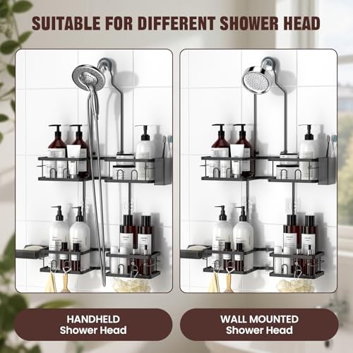 Adjustable Shower Caddy Hanging Rustproof Shower Caddy for Handheld