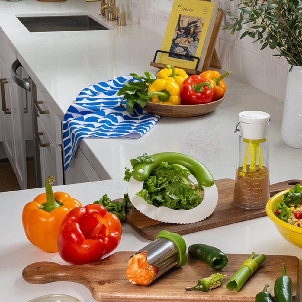 Salad Shears, Vegetable Chopper, Nylon Kitchen Scissors, White