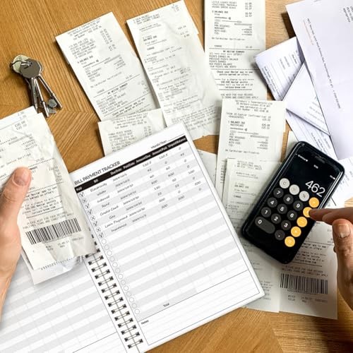 Bill Tracker Notebook, Monthly Bill Payment Checklist, 6" x 8.5", GreenLeaf