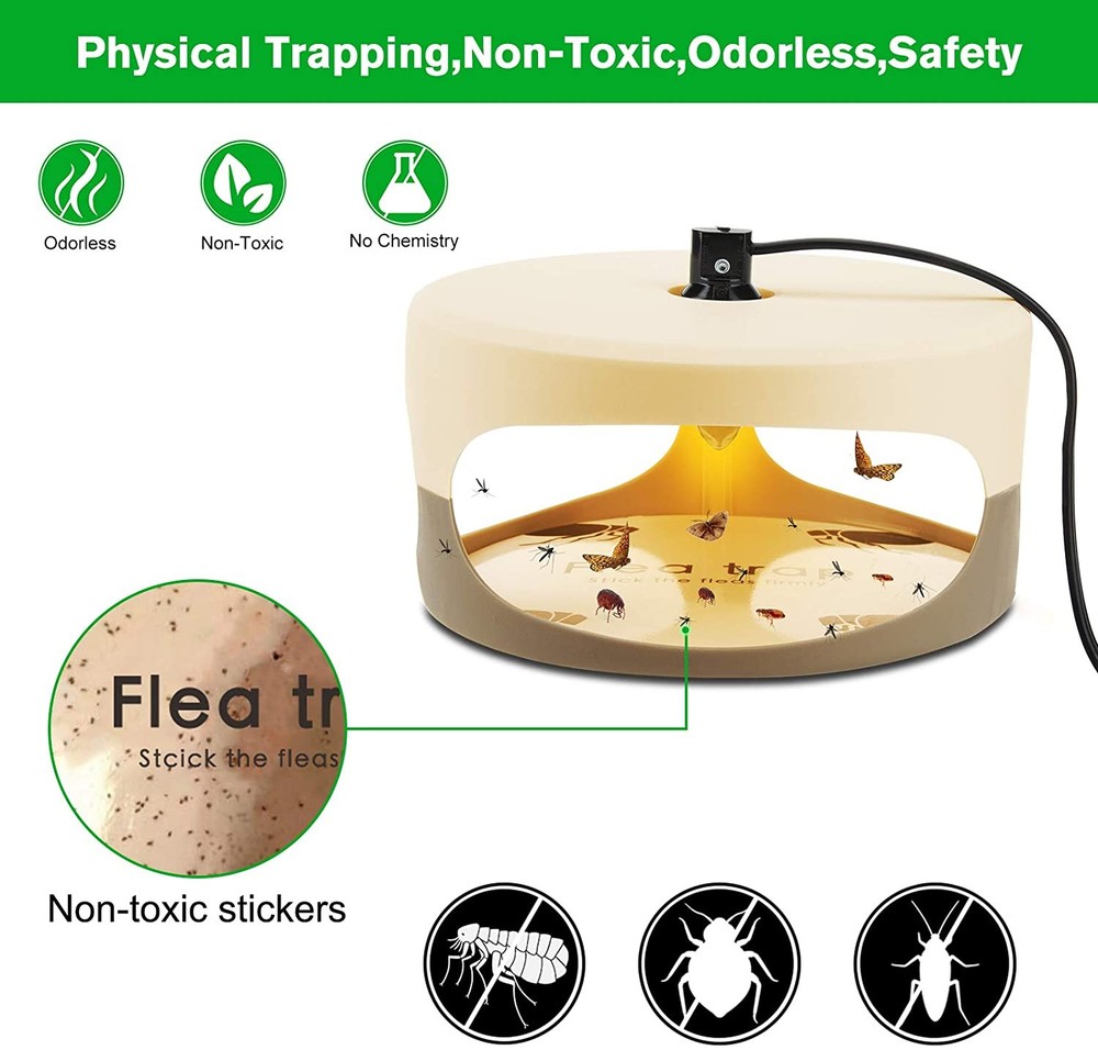 Disposable Flea Trap Sticker Sticky Dome Flea Trap Refill Flea Bed Bug Glue Disc