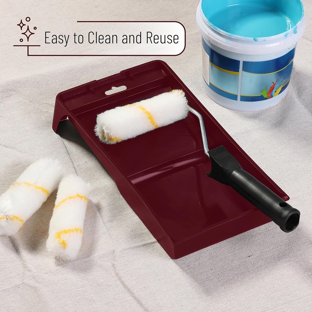 Bates Paint Tray Set 5pcs 4 Inch Small Roller Kit