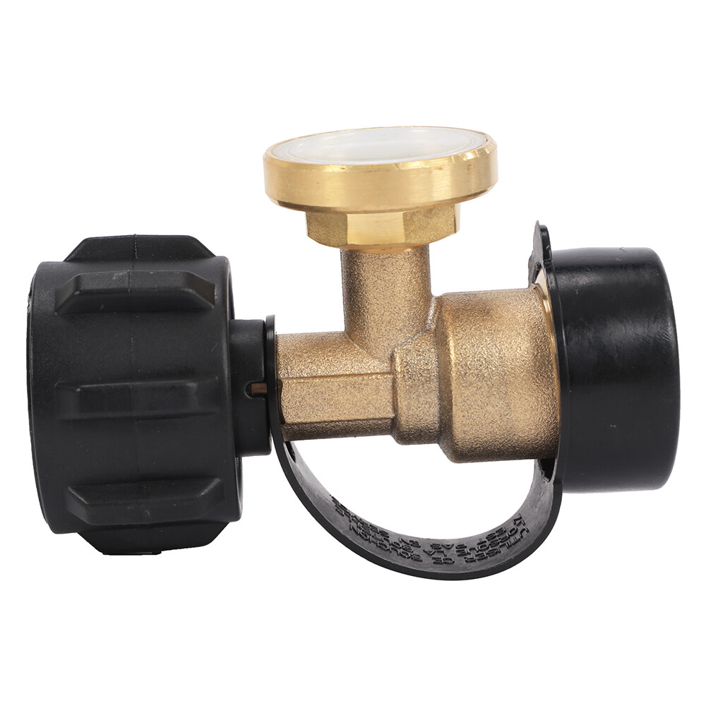Propane Tank Gauge Brass Adapter w/Gas Pressure Level Meter Indicator for BBQ RV