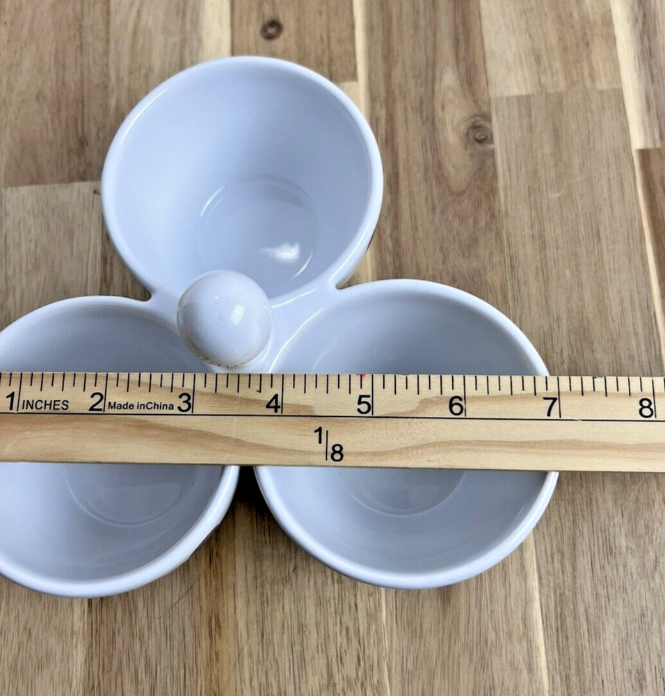 Pampered Chef Simple Additions Dots Trio Condiment Server Retired