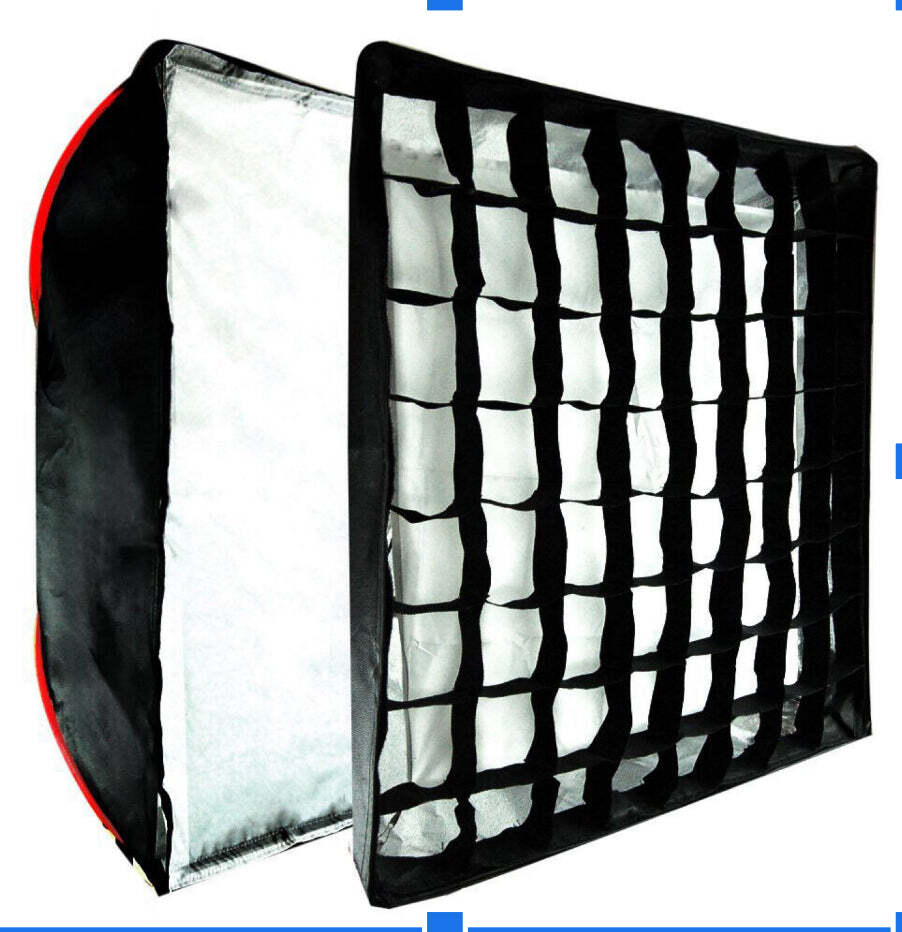 24x24" Softbox for Speedlight Flash with Mounting Bracket and Honeycomb Grid