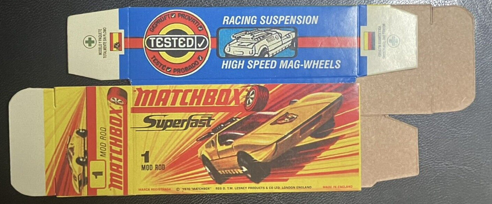 Matchbox Superfast #1 ModRod Type H Repro Box.