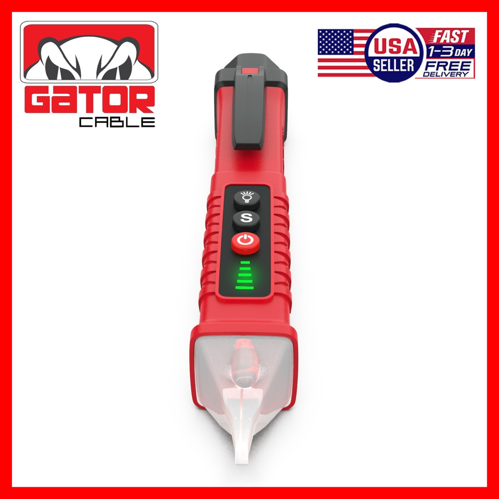 Voltage Electric Tester Volt Detector Test Pen Non-Contact Sensor AC DC 12-1000V