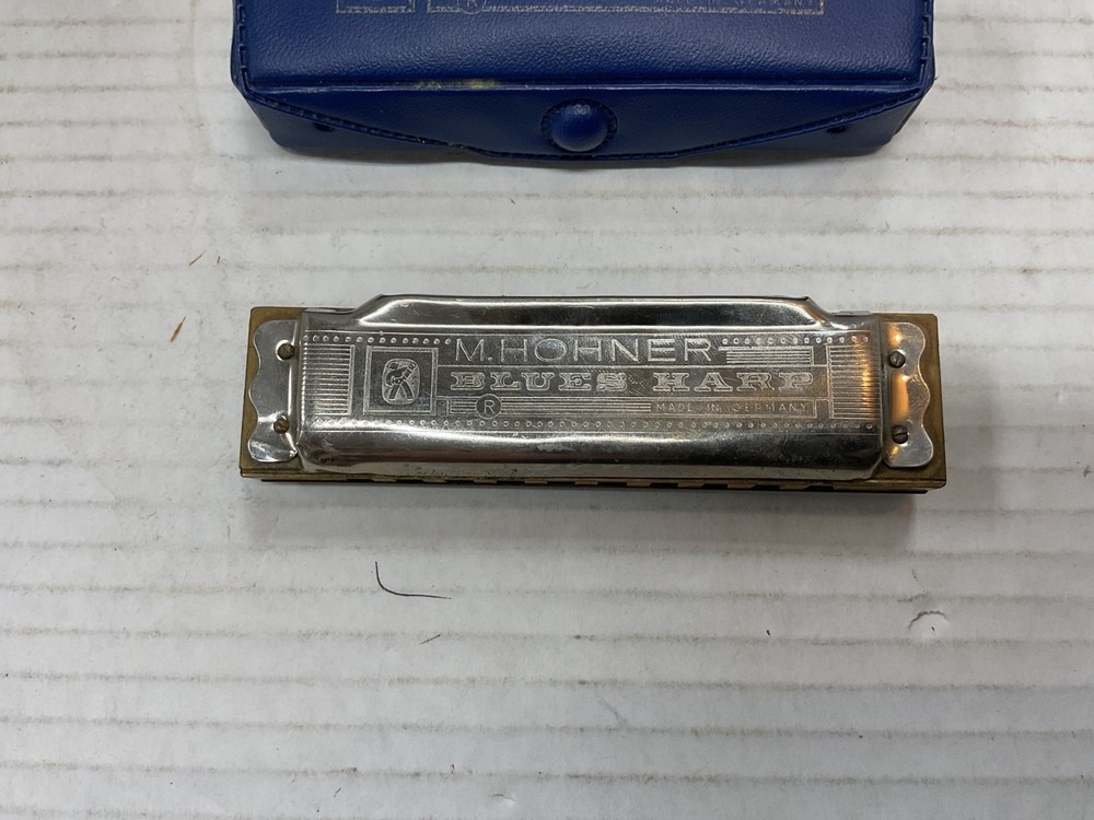 hohner blue harp harmonica in A major in original case