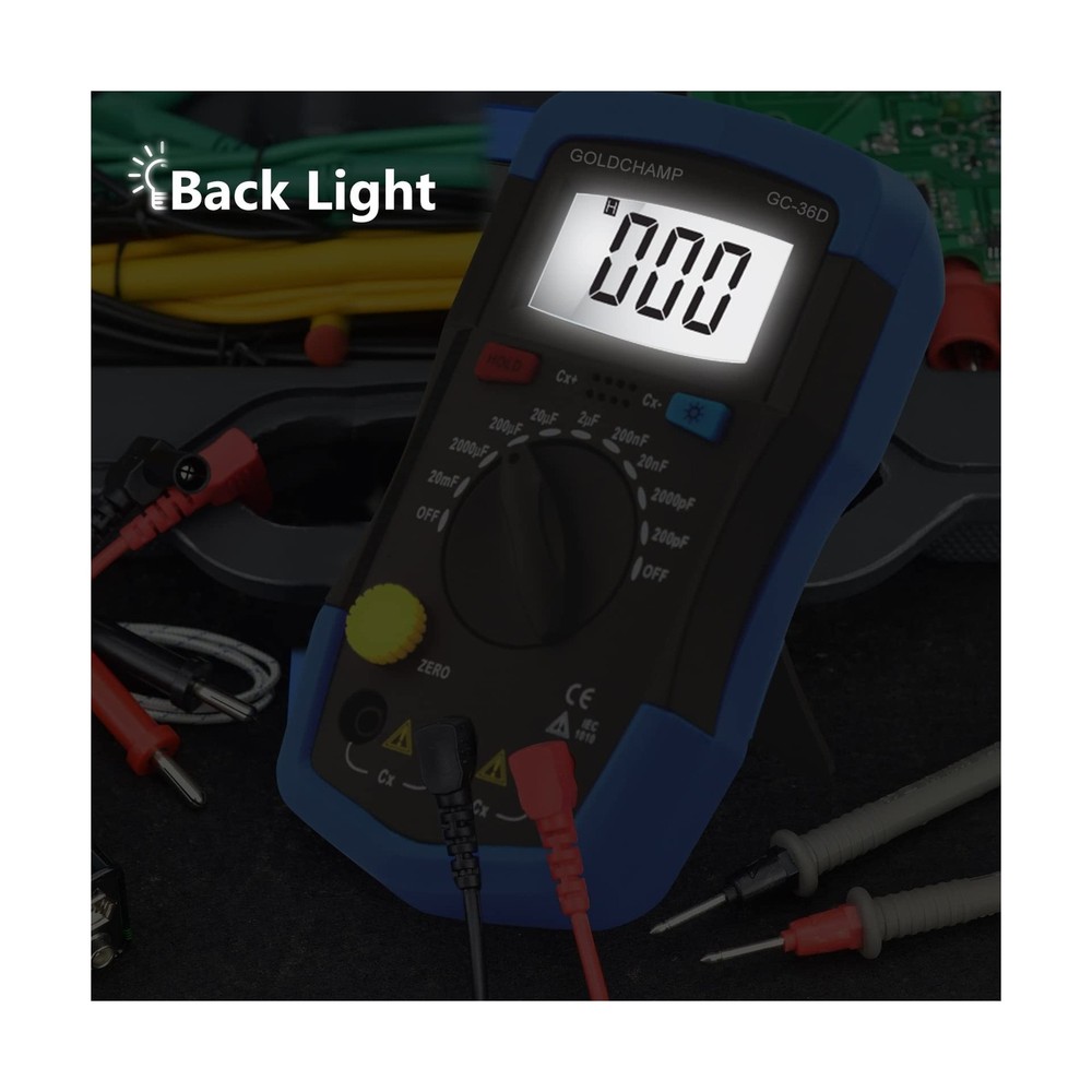 Capacitor Tester Multimeter Capacitance Meter 200pF-20mF Meter ... Fast USA SHIP