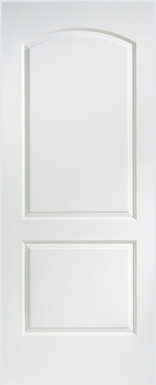 Caiman 2 Raised Panel Arch Top Solid Core Molded Interior Doors -Slabs & Prehung