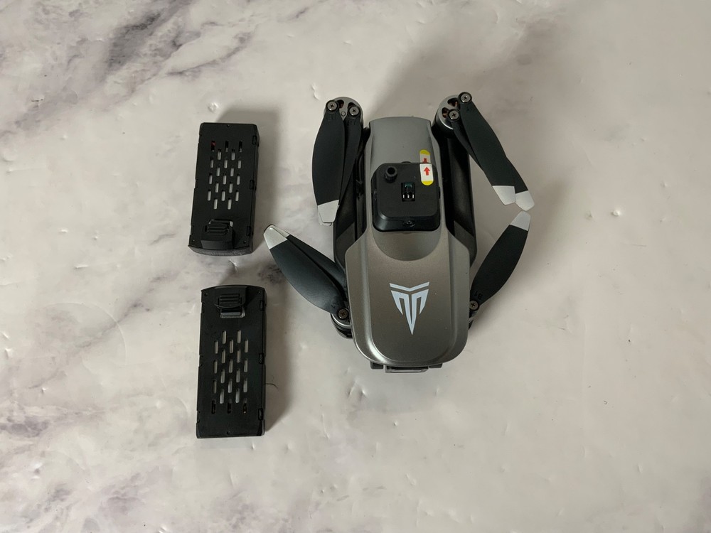 TizzyToy FPV Foldable Drone Quadcopter Silver-Brushless Camera App Control