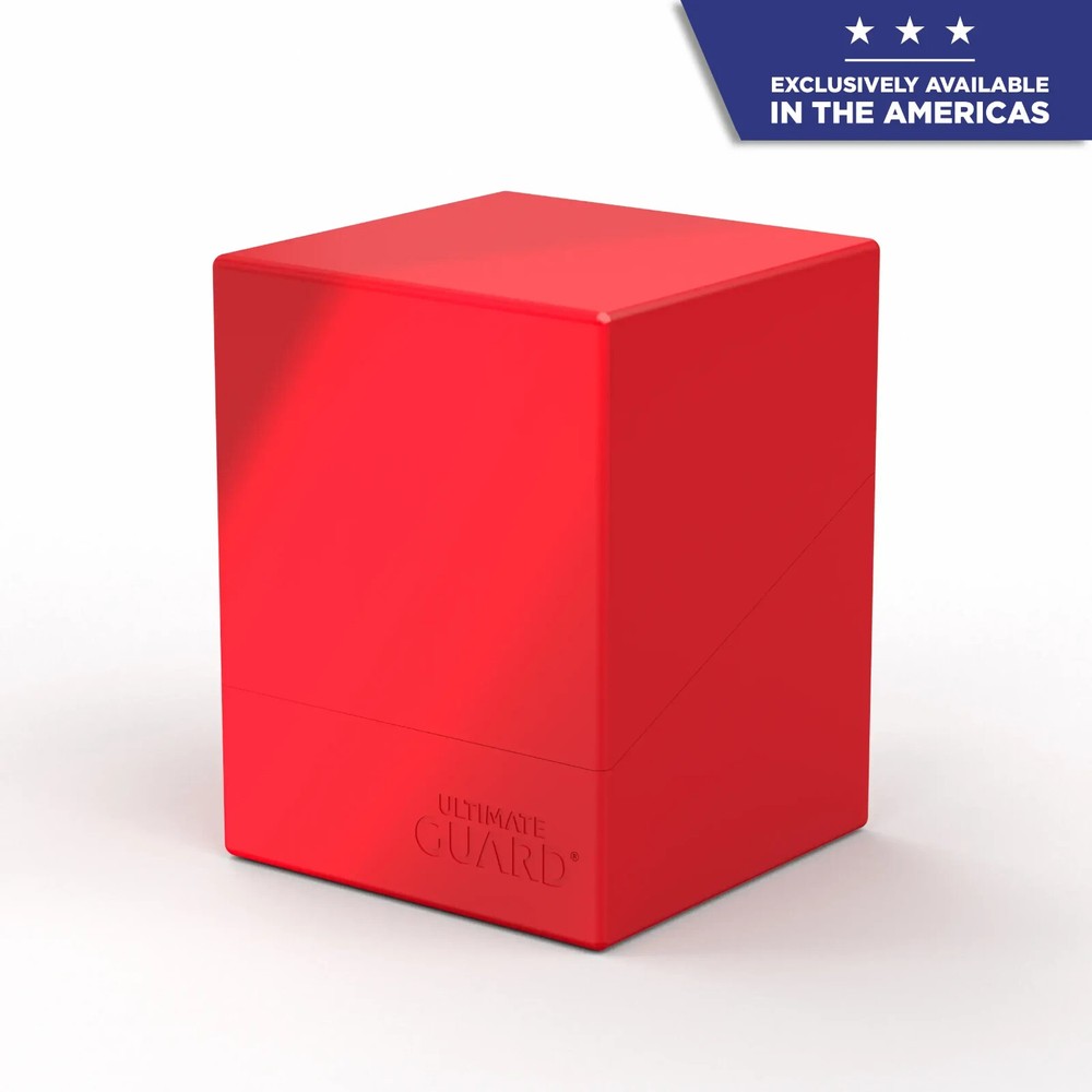 Ultimate Guard Solid Red Boulder 100+ Deck Case New Card Storage Box ccg