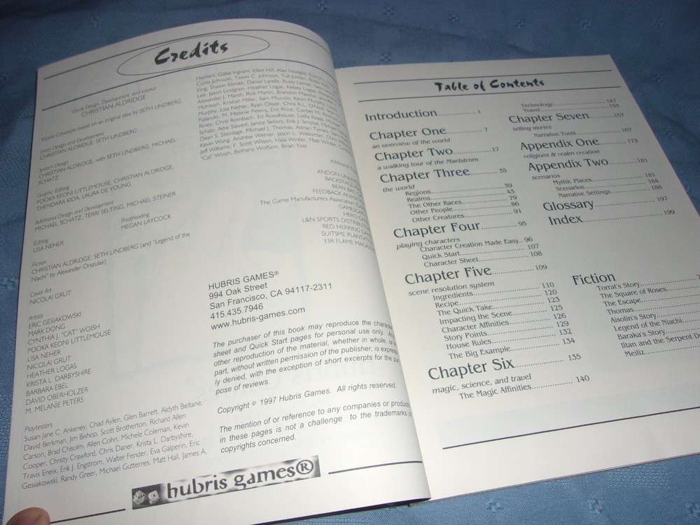 Hubris Games - MAELSTROM STORYTELLING RPG Sourcebook