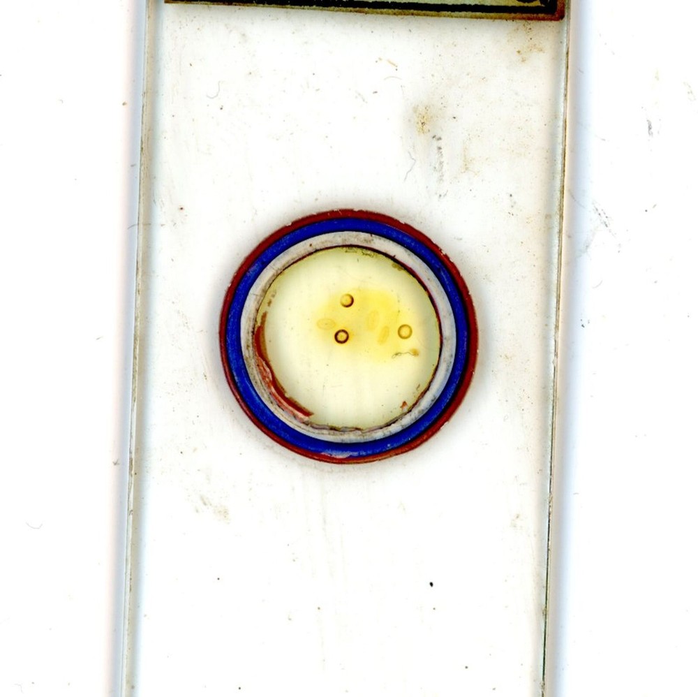 Antique glass Microscope slide unknown sample type see photos #8