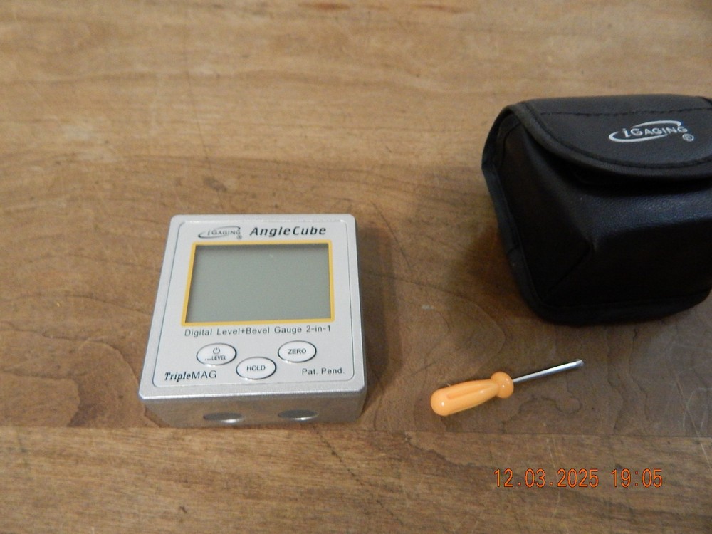 iGaging Angle Cube Digital Magnetic Protractor Gauge Level w/Case