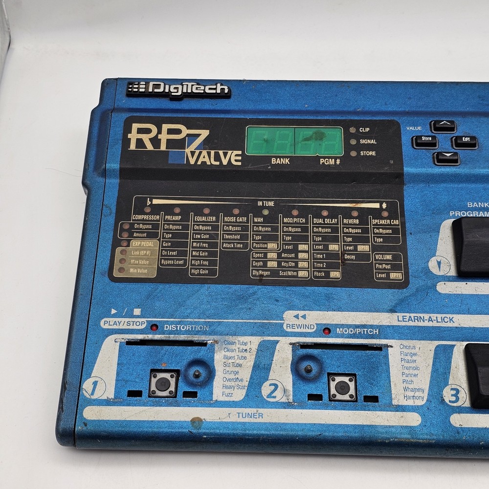Digitech RP7 Valve Guitar Tube Preamp Multi Effects Processor - Untested As Is