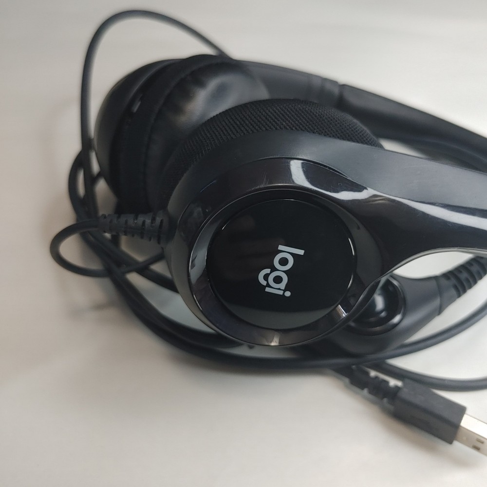 Logitech H390 USB Computer Headset Noise Cancelling Mic Stereo Tested