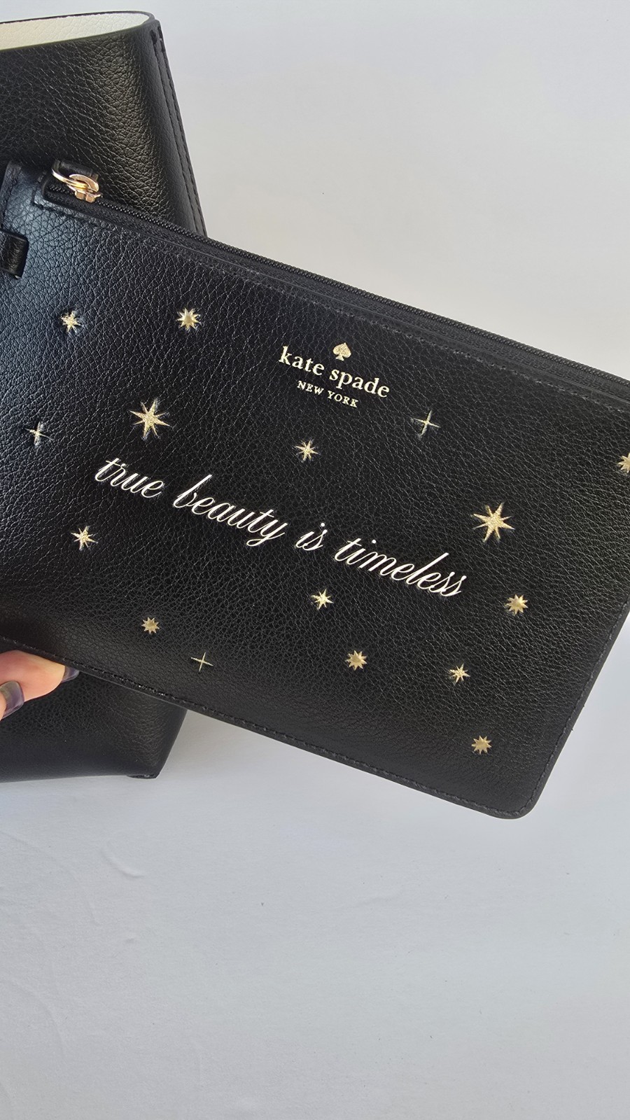 Disney X Kate Spade Beauty and the Beast Reversible Tote NWT with Wristlet Pouch