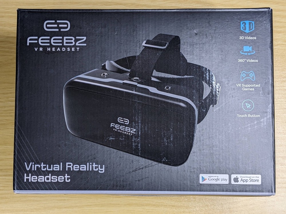 Feebz VR Headset for Android w/ Android Remote. 4.5" to 6.5" phones