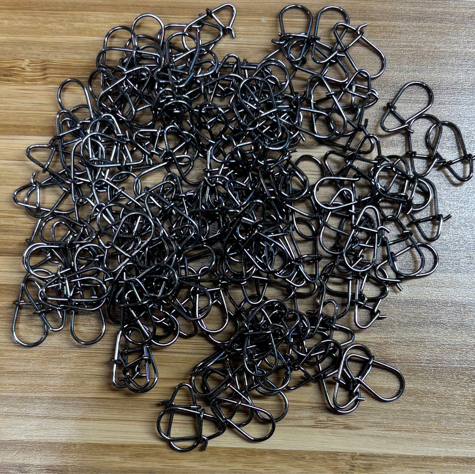 Snaps Stainless Steel Black Nickle Duo-lock Lure Rig Clips Fishing Clip 100 Pack