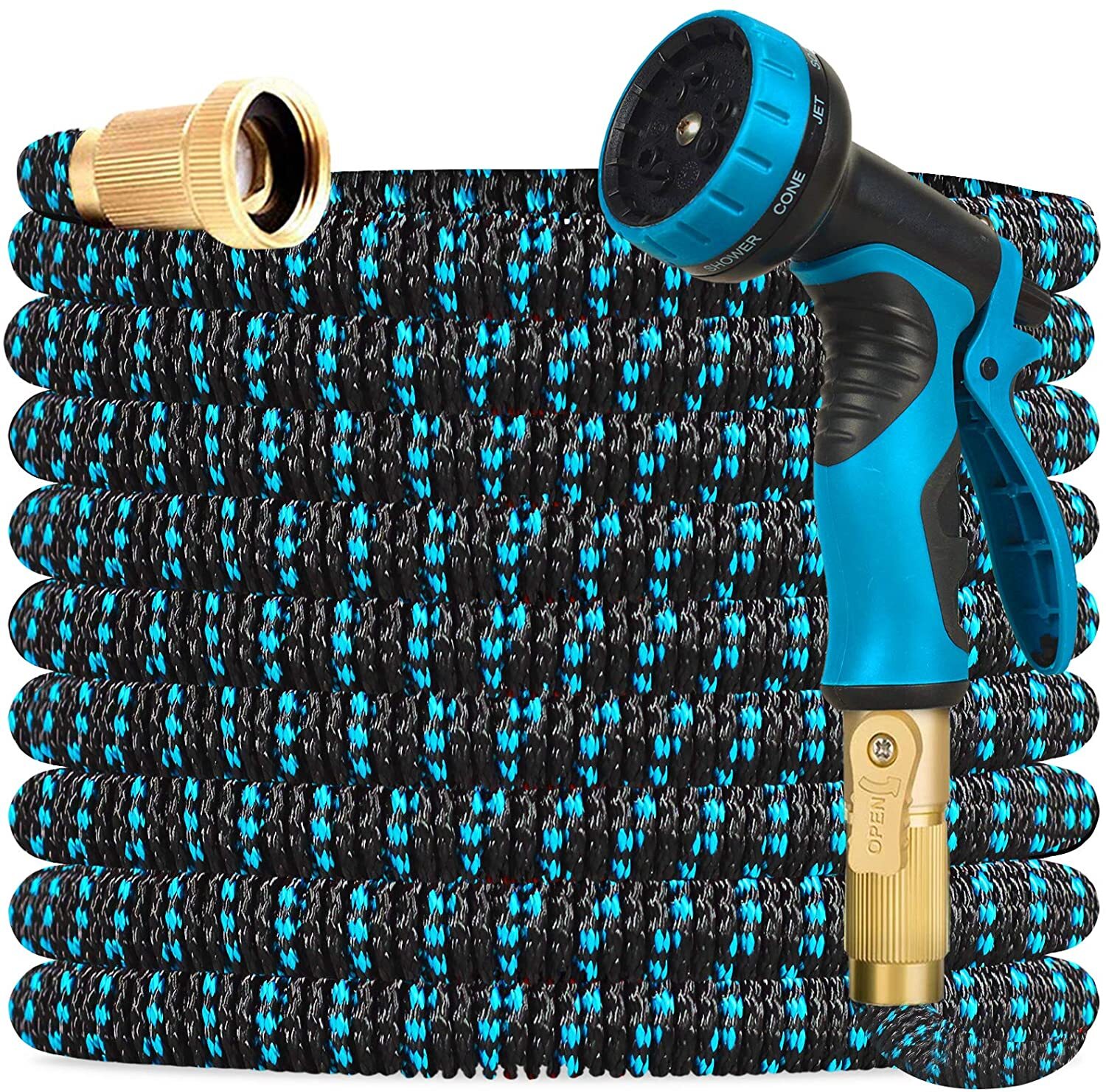 LIGHTWEIGHT NO-KINK WATER HOSE, FLEXIBLE WATER HOSE UPGRADED LEAKPROOF