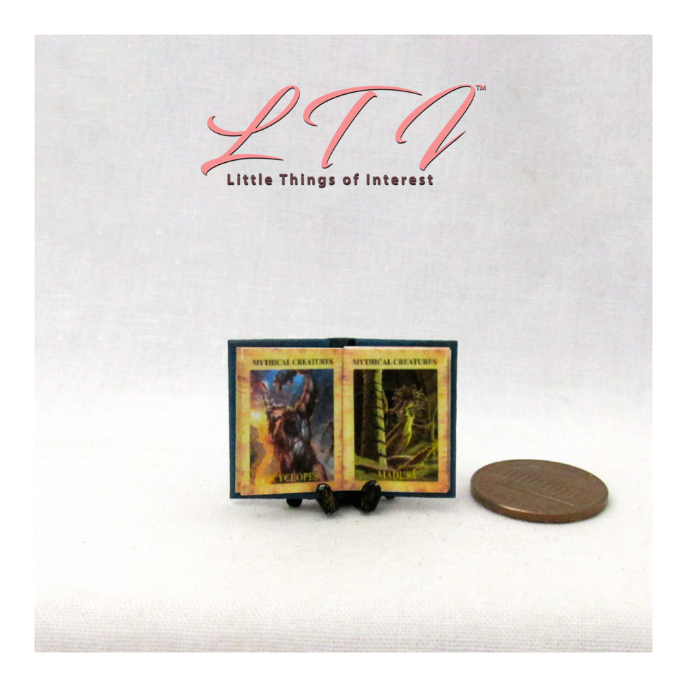 MYTHICAL CREATURES Miniature 1:12 Scale Readable Illustrated Book Centaur Hydra