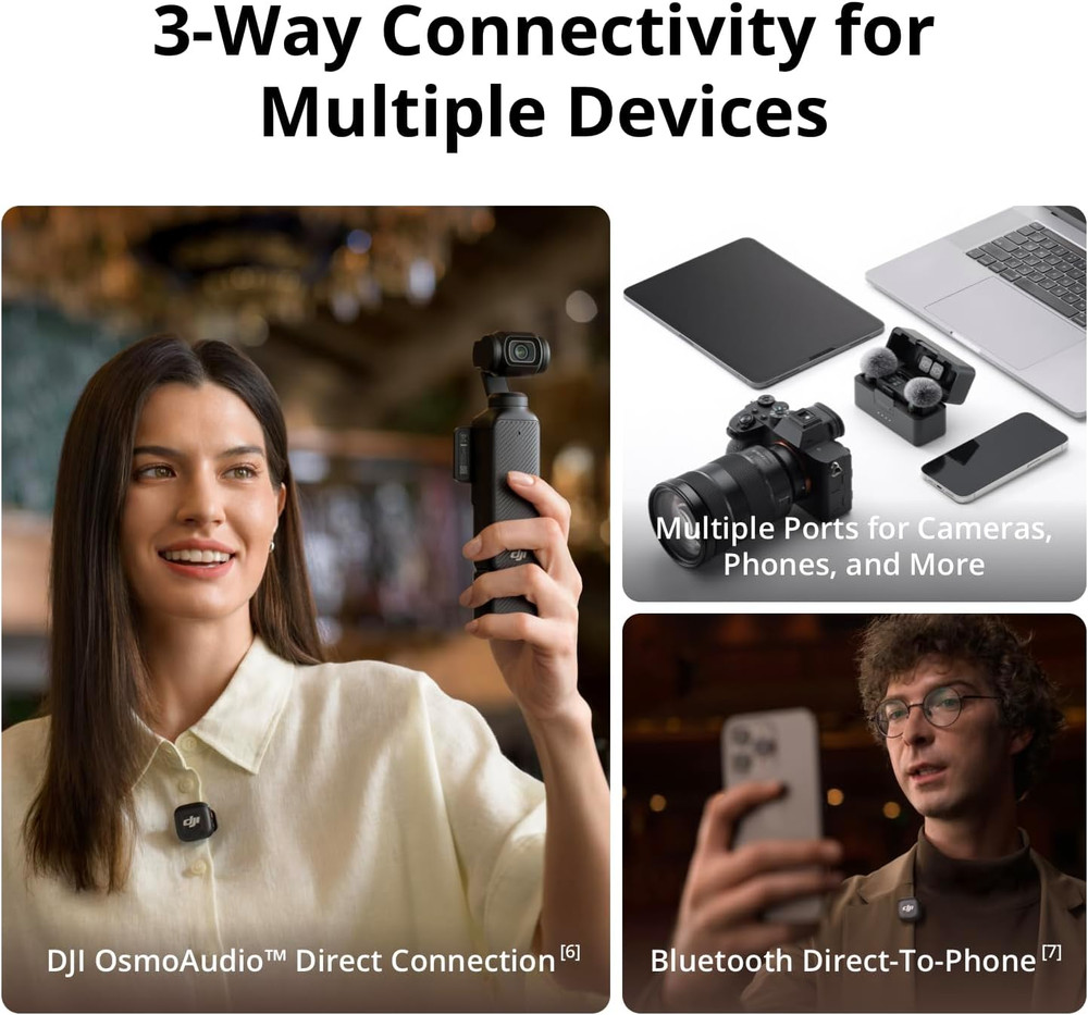 Wireless Microphone System with 2 Transmitters, 1 Receiver, Charging Case