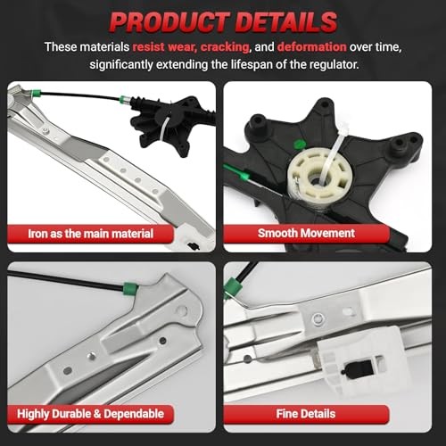 Front Passenger Side Power Window Regulator Without Motor Compatible 749-509