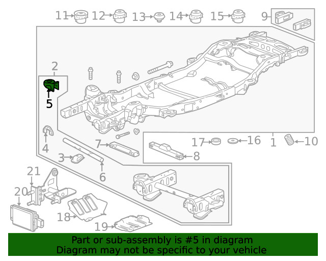 Genuine GM Driver Side Radiator Lower Bracket 23226335