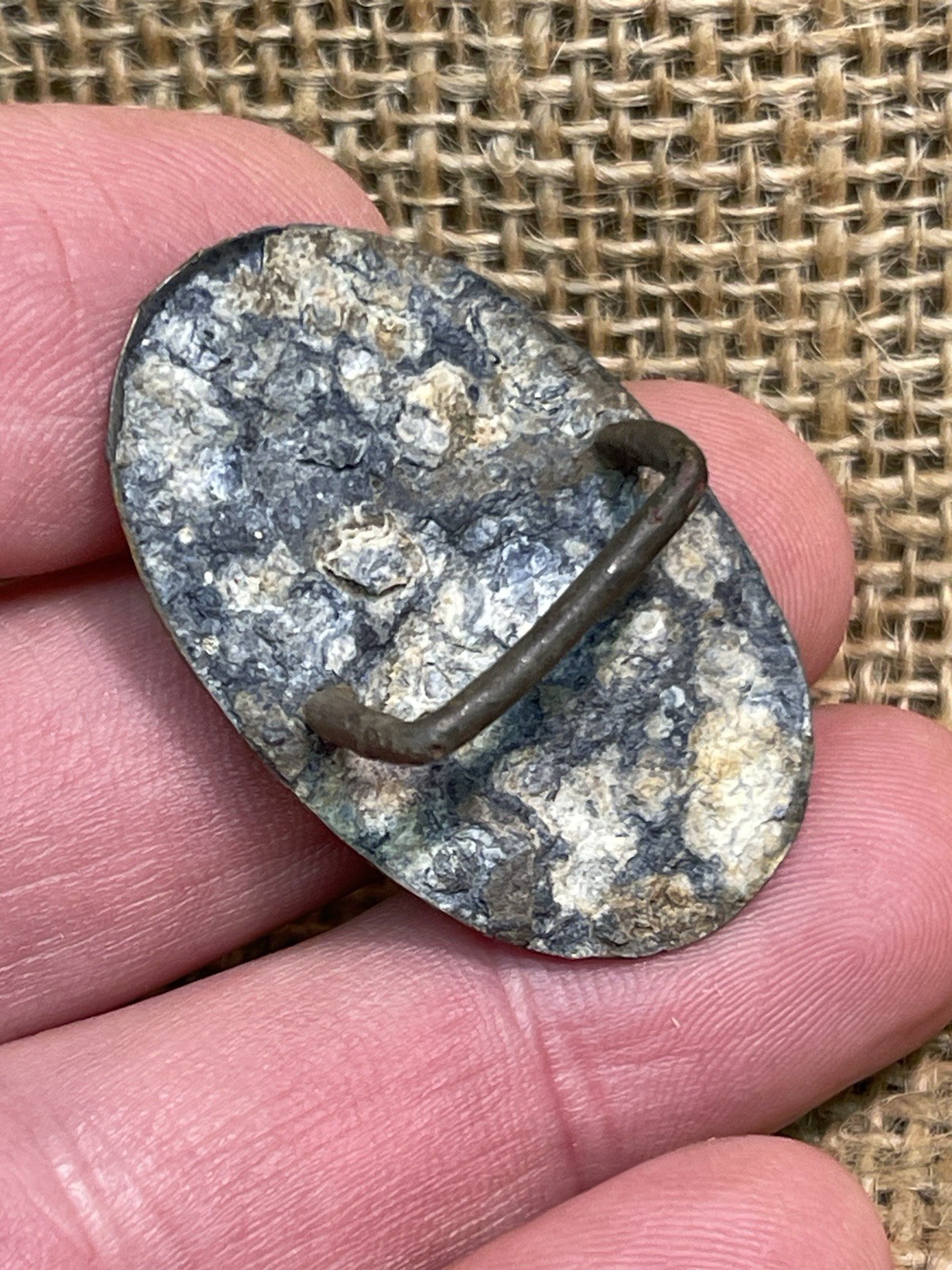 Small Sized Civil War Cavalry Lead Filled Bridle Rosette Recovered At Resaca Ga.