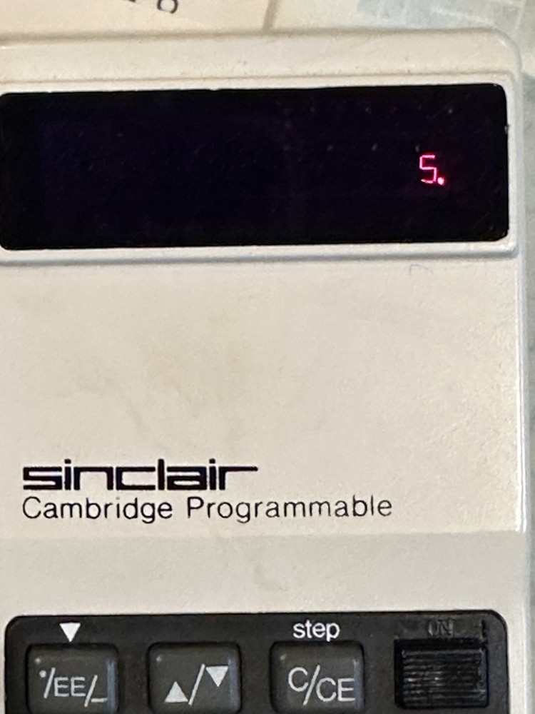 Sinclair Cambridge Programmable Calculator with Original Box, Receipt and More.