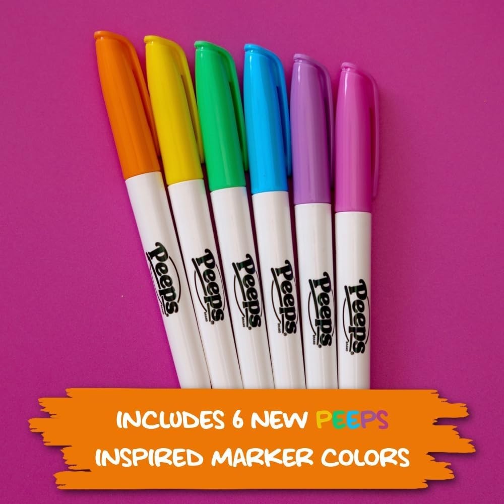 Peeps Bunny Egg Decorating Set with Quick-Drying Markers - Harness Creative Fun