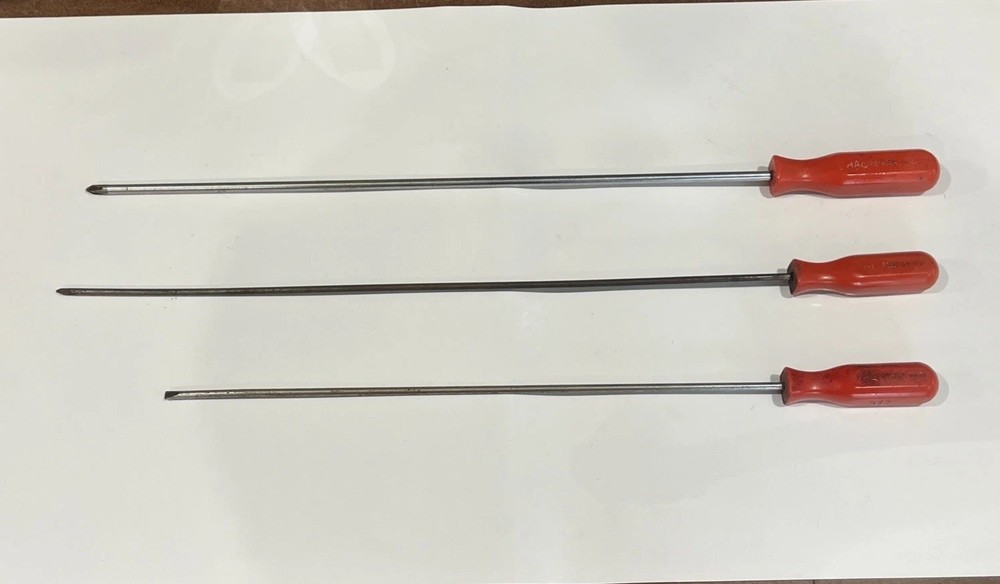 MAC Tools Screwdriver  3 Pc Lot P3182AR,P1801A,SSC15A