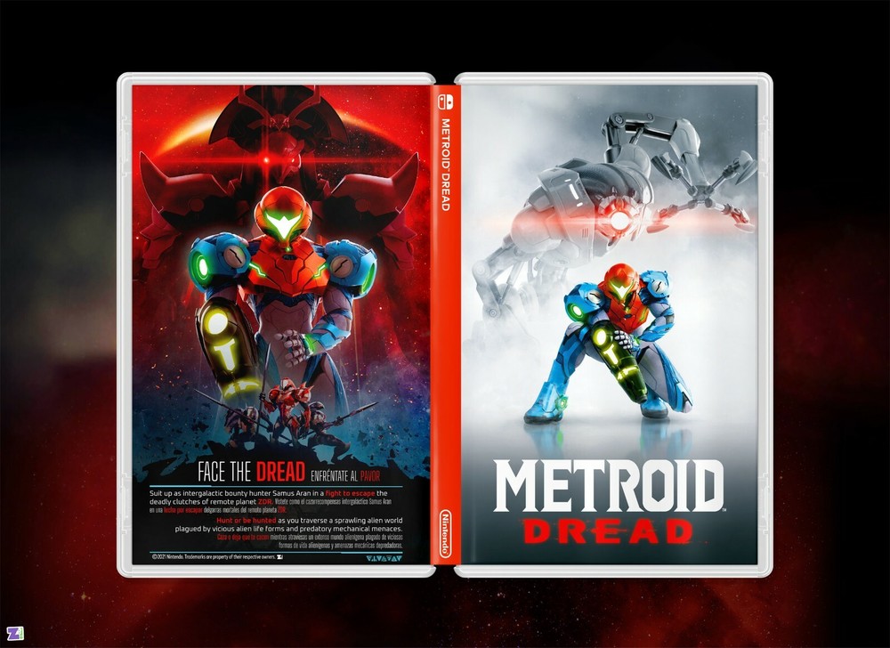 Metroid Dread Cover Art: Special Edition Style Insert & Case for Nintendo Switch