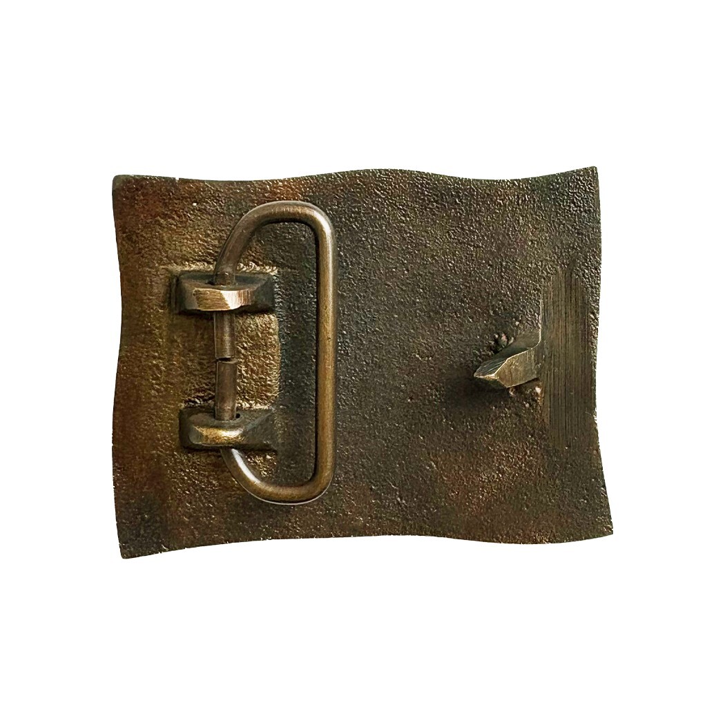 3" Skull and Crossbones Belt Buckle, Antiqued Brass, Pirate Belt Buckle