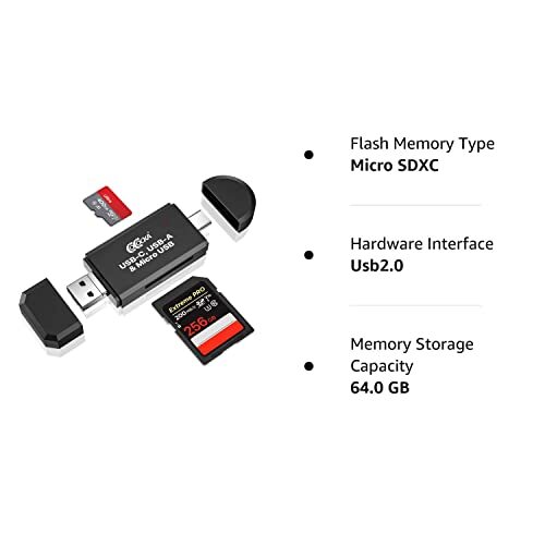Lector De Tarjetas SD SDHC SDXC MicroSD MicroSDXC Adaptador Para iPhone iPad