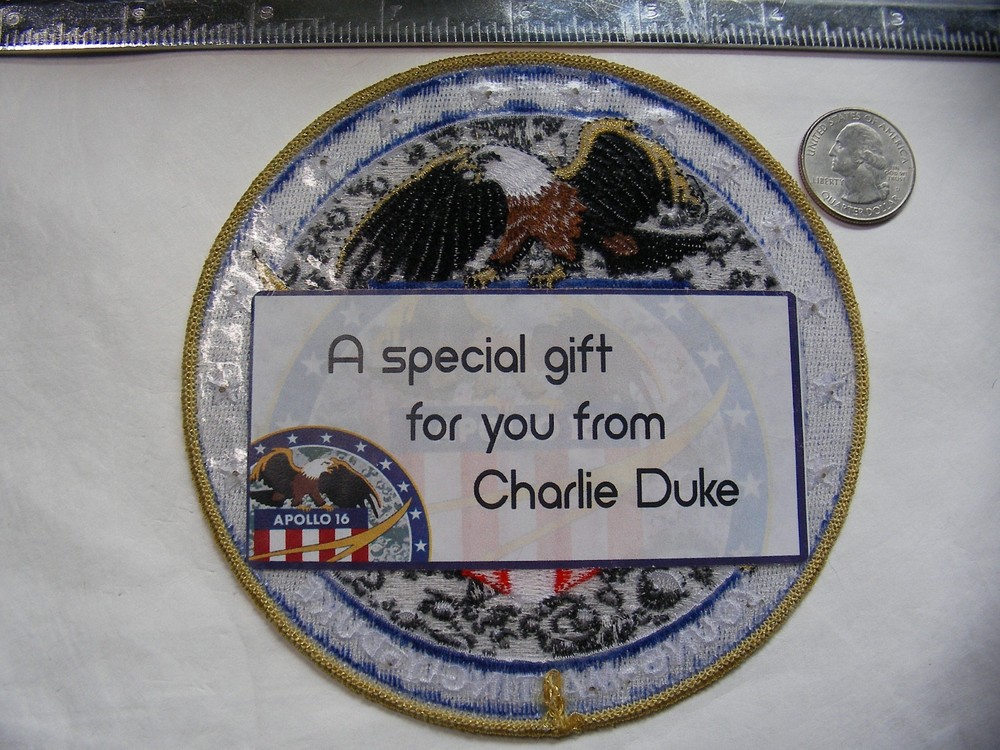 Apollo 16 Charlie Duke Initialed 5" Patch NASA