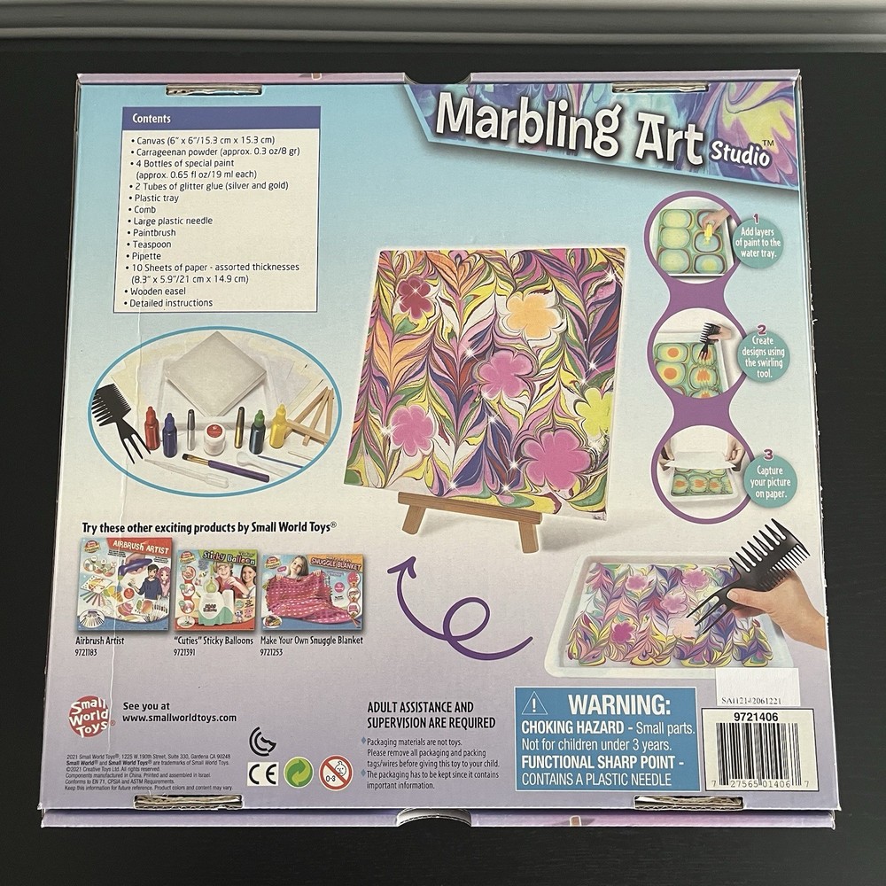 Small World Creative Marbling Art Studio Kit - New Open Box