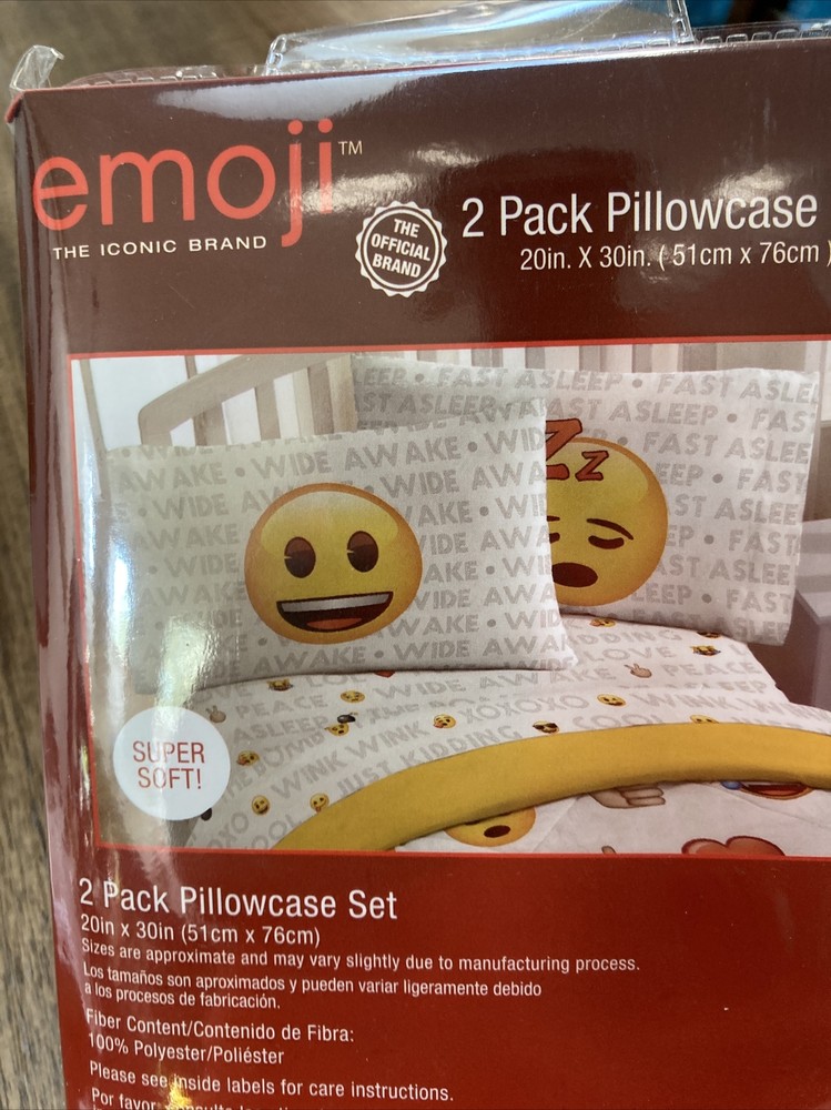 Emoji - 2 Pack Standard Pillowcase Set 20" x 30"