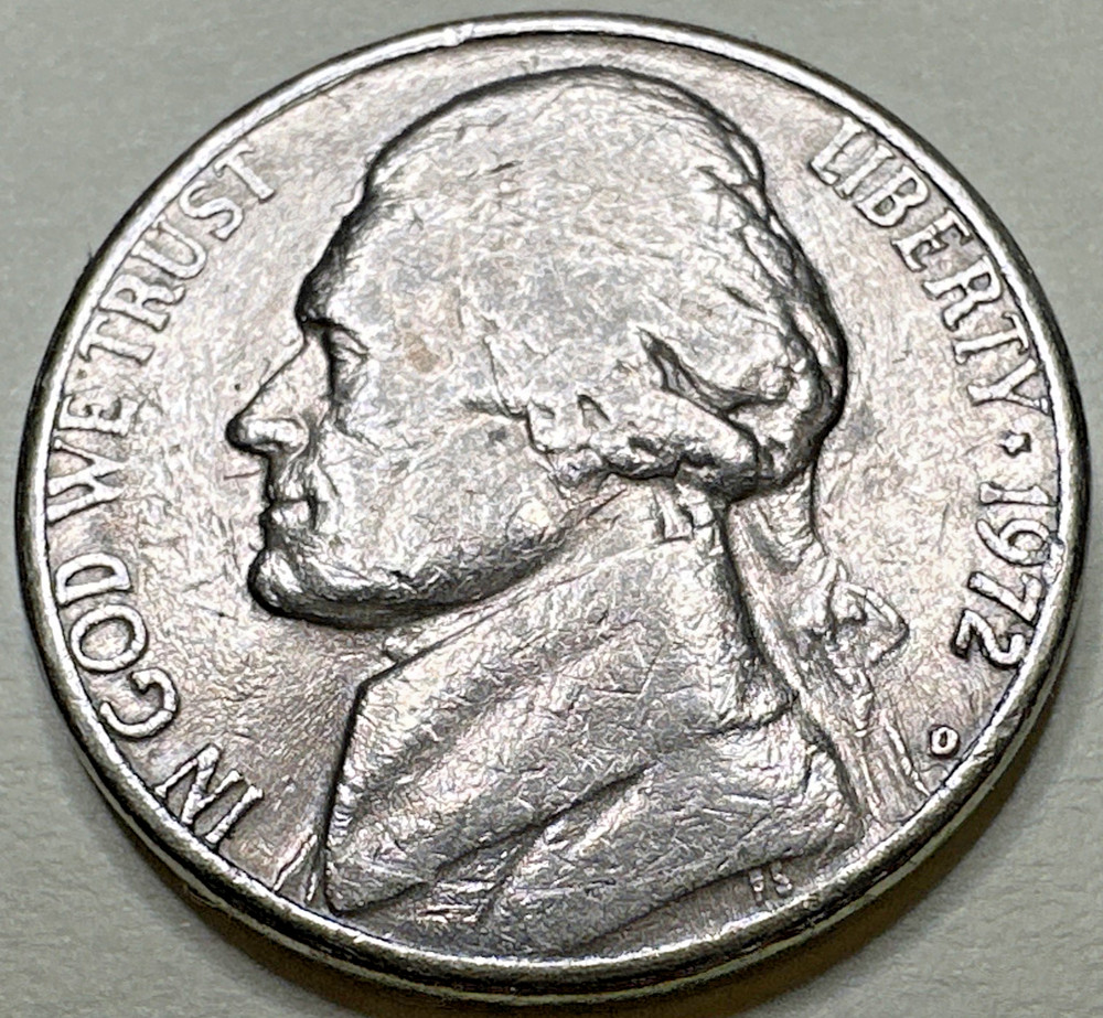 1972 D Jefferson Nickel 5C 1225X
