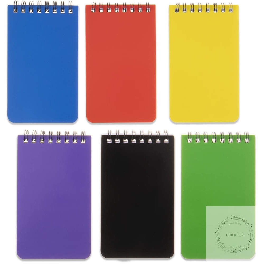 6pack Pocket Notebook Small Notepad Pocket Notepad Small Spiral Notebooks 3X5Inc
