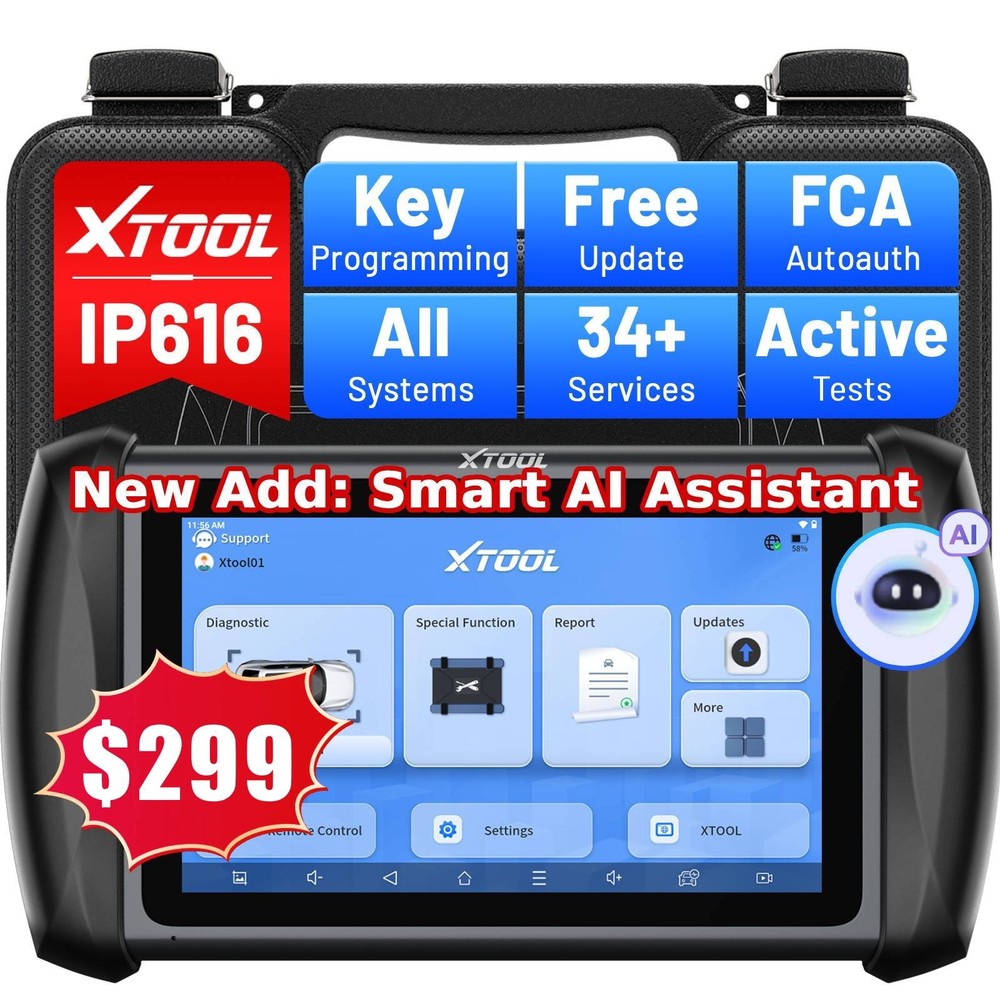 2026 XTOOL IP616 Key Programmer OBD2 Scanner Full System Diagnostic Tool CAN FD