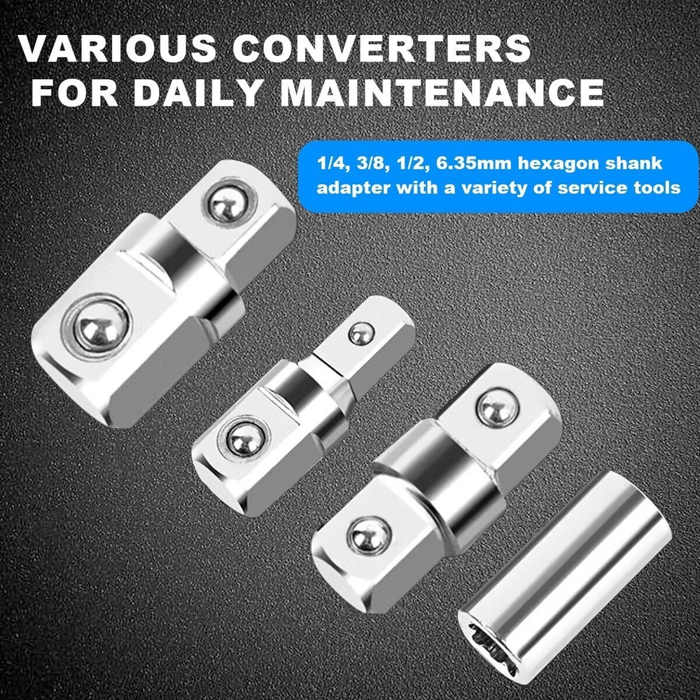 Offset Extension Wrench Set Ratchet Spanner Wrench With 4 Extender Adapter US