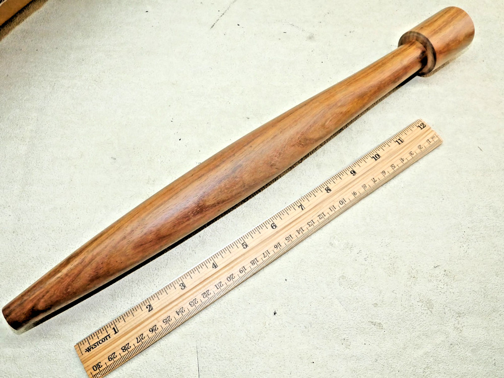 LARGE ROSEWOOD SLICK CHISEL HANDLE OLD TOOLS FOR TIMBER FRAMING CHISEL