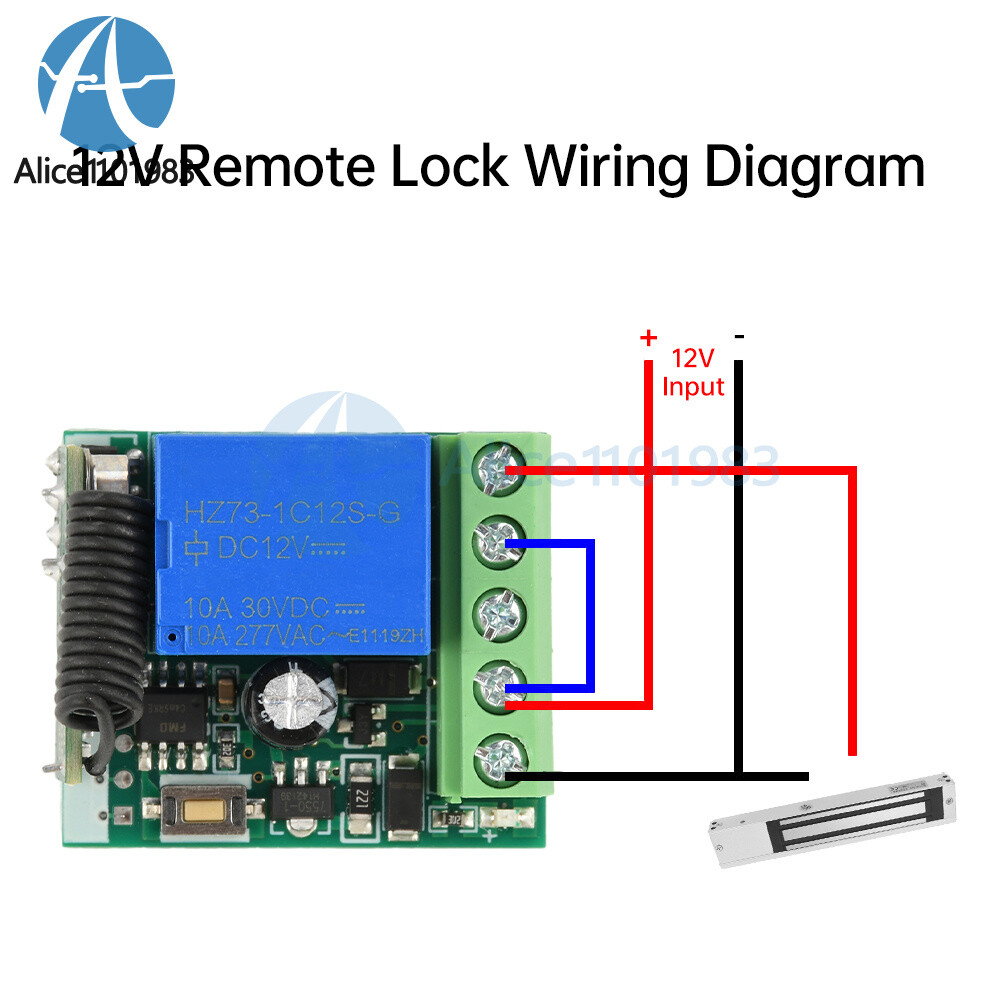 433Mhz Universal Wireless Remote Control Switch DC 12V Receiver Transmitter Set
