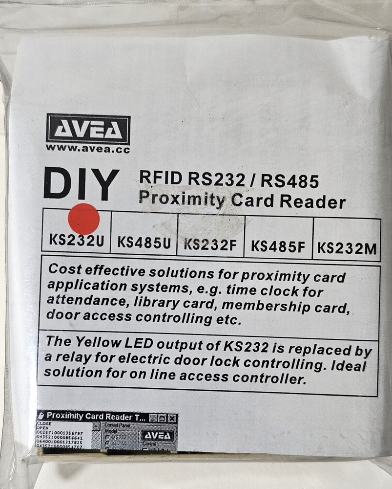 AVEA quickProx 125 kHz RS232 Proximity Card Reader / Slave reader