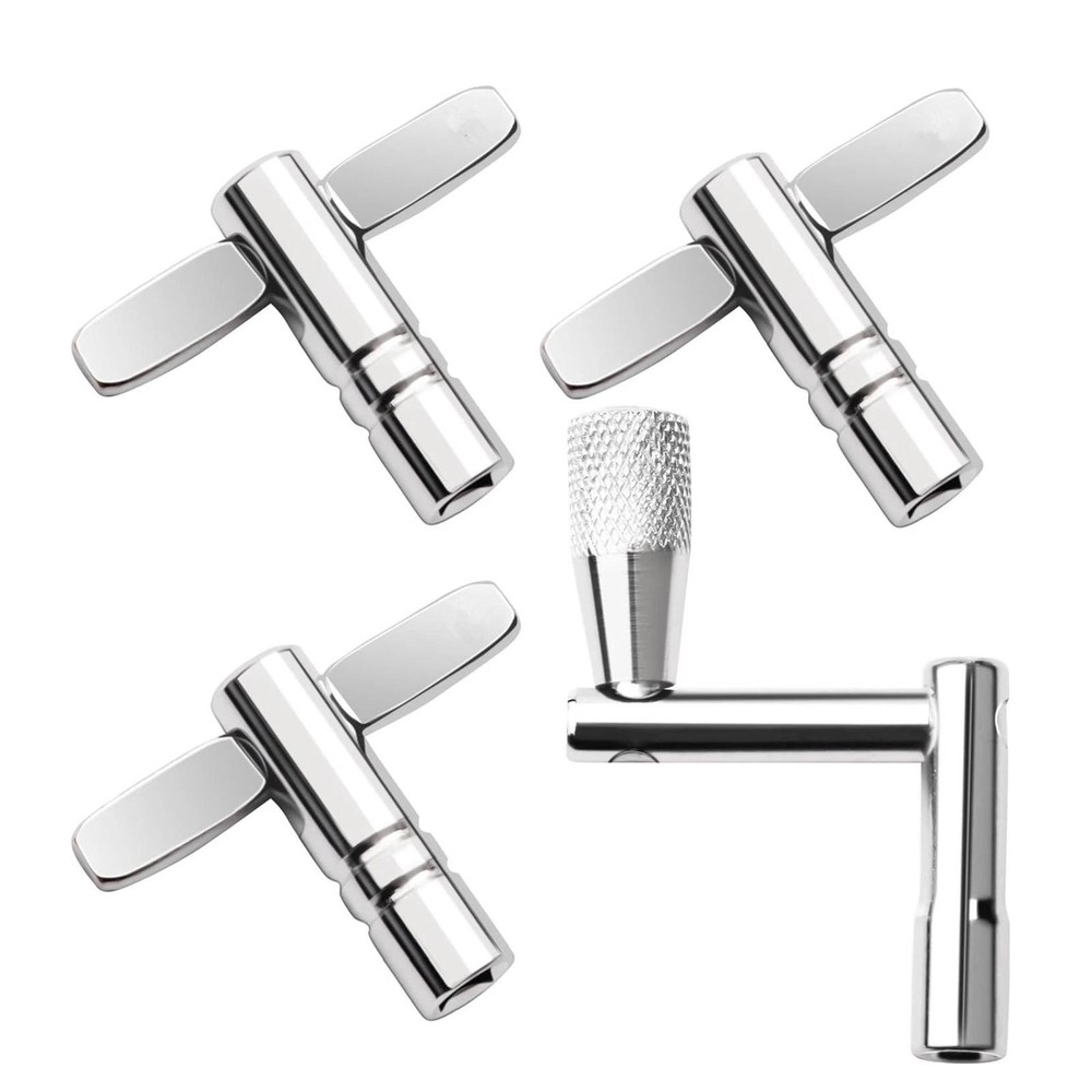 4 Piece Drum Keys with Continuous Motion Speed Key for All Drum Tuning Needs