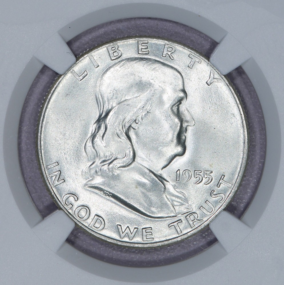 1955 Franklin Half Dollar 50c NGC MS64FBL